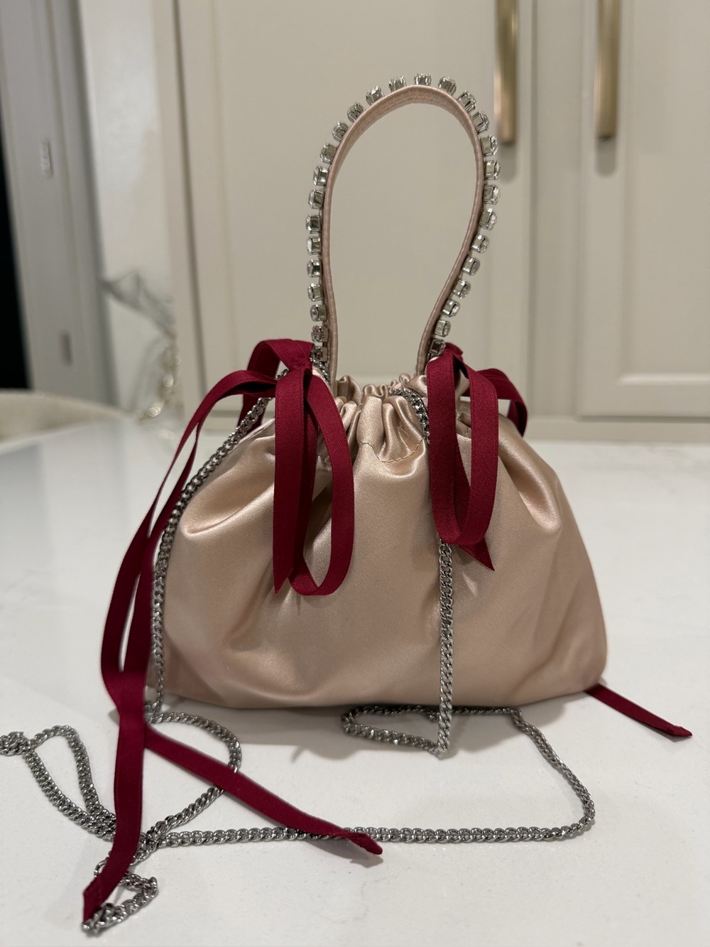 Jimmy Choo Women's Mini Drawstring Top Handle Bag